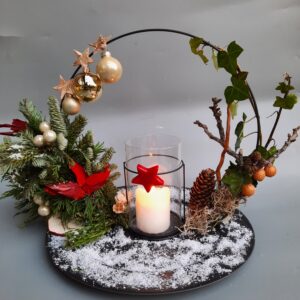 Workshop kerststuk maken Ring met kaars - Uitverkocht