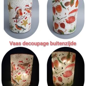 Workshop Decoupage Vaas Decoreren Herfst of Kerst