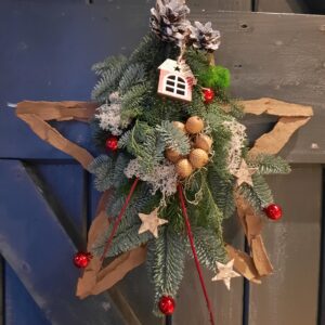 Workshop kerststuk ster van schors