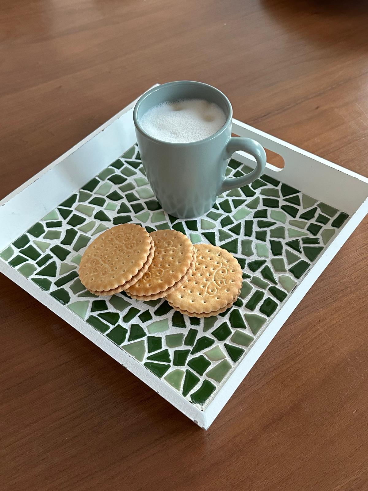 Workshop mozaïek dienblad upcycling