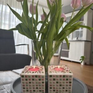 DIY pakket mozaïek waxinelichthouders